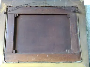 Niet of onleesbaar gesigneerd - molen aan het water op een winderige dag kopen? Bied vanaf 1!