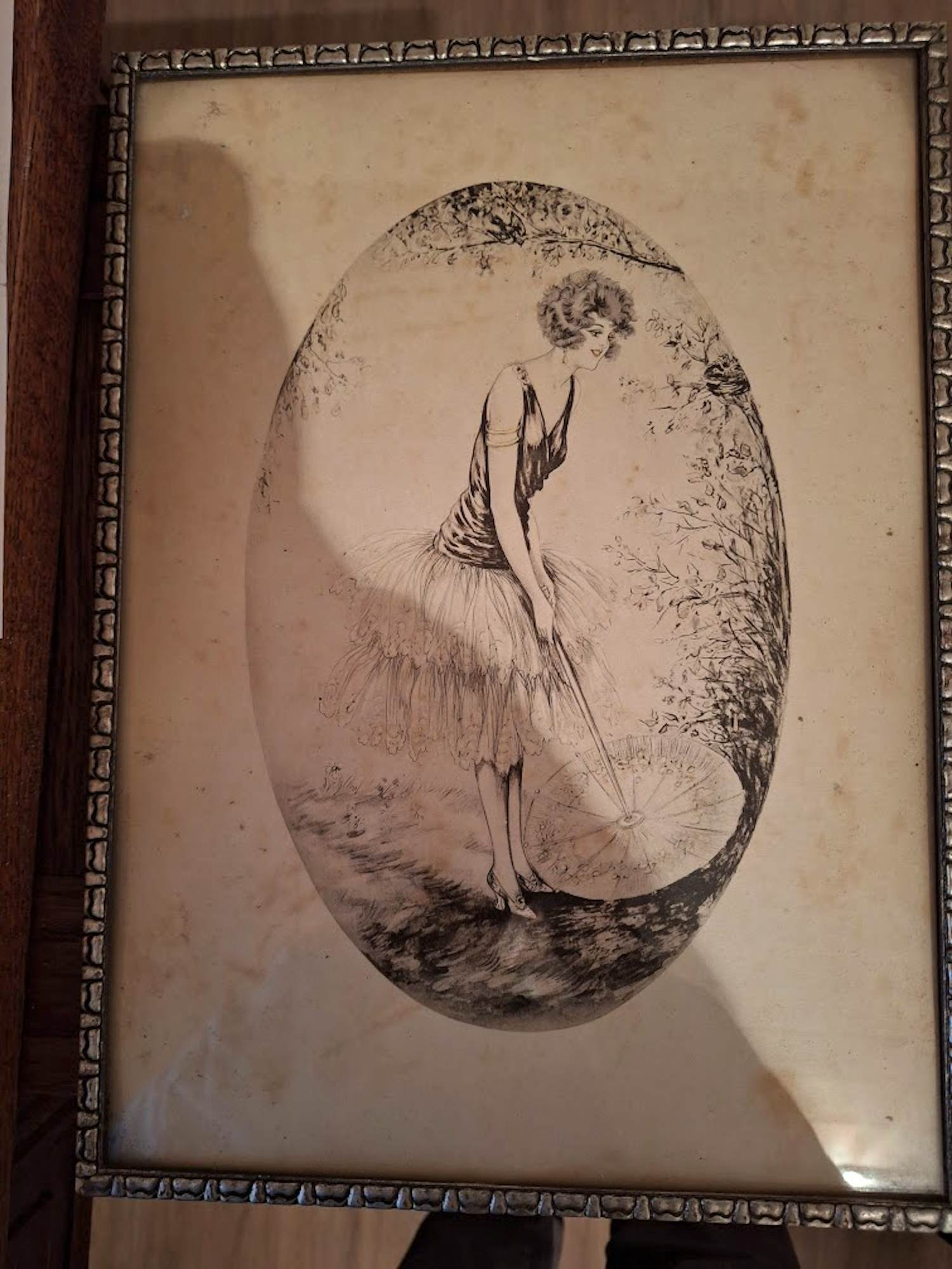 Nelly Degouy - vrouw met parasol kopen? Bied vanaf 35!