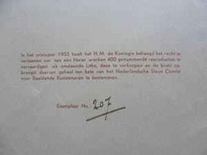 Wilhelmina van Oranje-Nassau - , Berglandschap, Litho uit 1933. kopen? Bied vanaf 60!