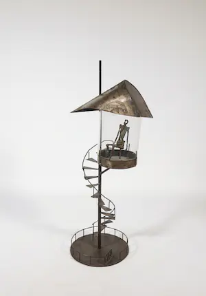 Jaroslawa Dankowa - Beeld van brons en plexiglas, De wachter kopen? Bied vanaf 150!