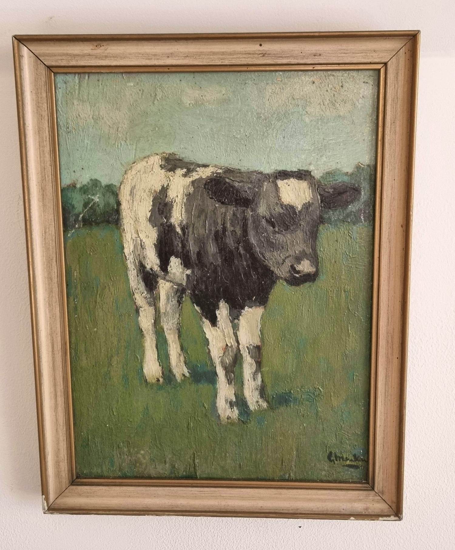 Onbekend - Kalfje van (vermoedelijk) Lewis Henry Meakin (1850–1917) verkocht voor € 75!