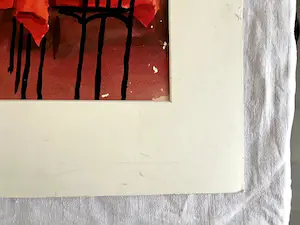 Jurjen Fontein - Mensen op terras - Aquarel kopen? Bied vanaf 120!