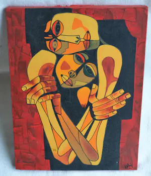 Niet of onleesbaar gesigneerd - Acrylverf op doek , Verbonden – gesigneerd - 2011 kopen? Bied vanaf 1!