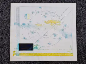 Eduard Flor - Grote handgekleurde diepdruk/reliëf Ets "Salon 13" - potloodgesigneerd kopen? Bied vanaf 43!
