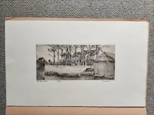 Piet de Vries - 4 etsen met landschap inFriesland kopen? Bied vanaf 40!