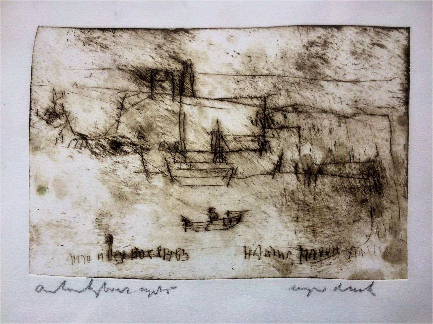 Anton Heyboer - Ets "Haringhaven IJmuiden" 1985 verkocht voor € 125!