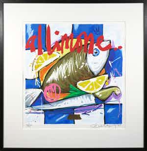 Selwyn Senatori - Zeefdruk, Al limone - Ingelijst verkocht voor € 1!