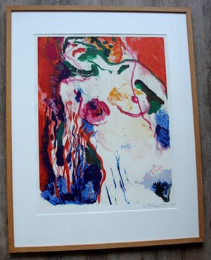 Kees van Bohemen - Ingelijste zeefdruk: naakt - 1977 (nette houten lijst!) kopen? Bied vanaf 225!