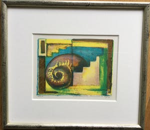 Marianne Aulman - 2 litho's Schelpen | kleine oplage - beide identiek ingelijst kopen? Bied vanaf 39!