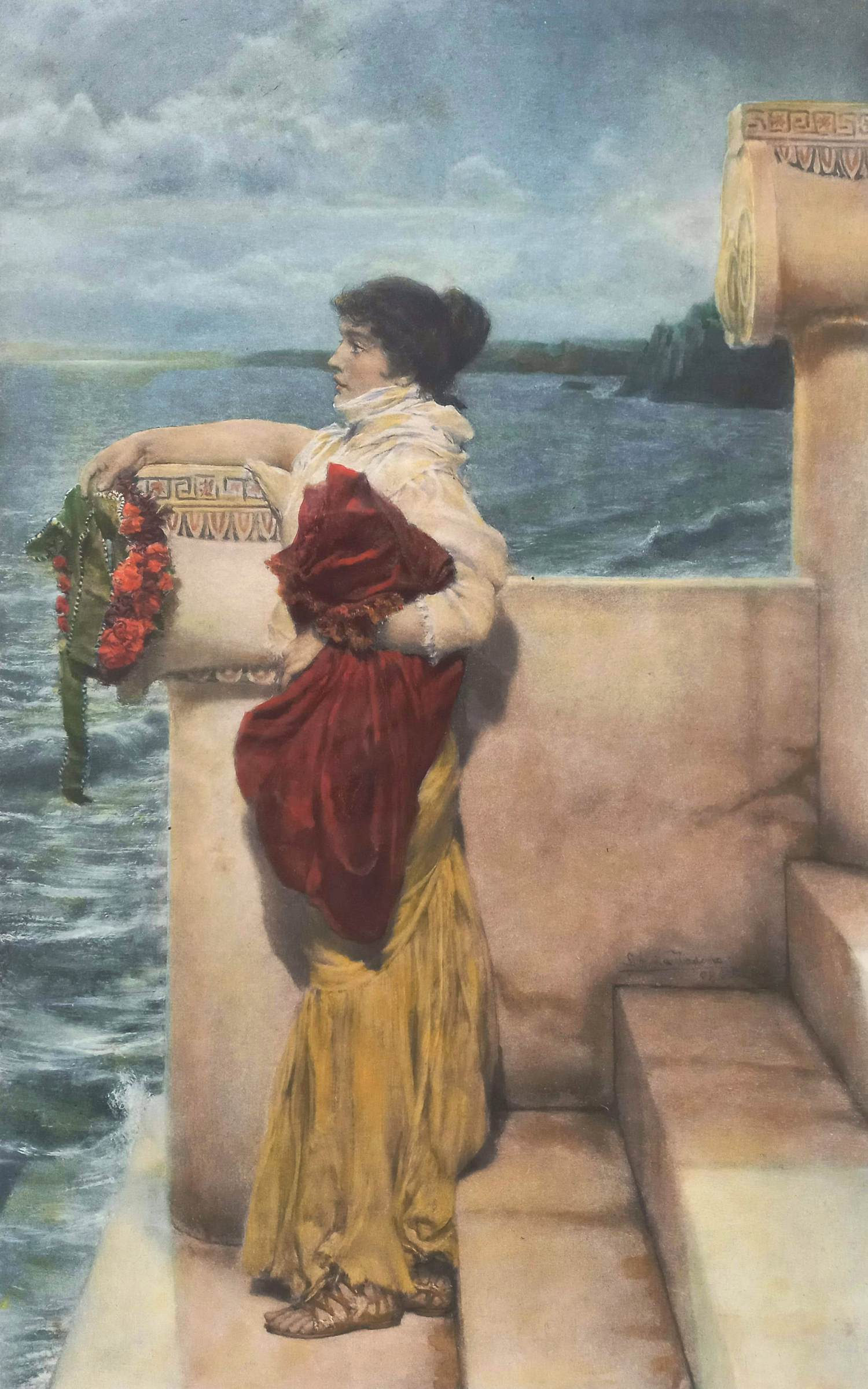 Lourens Alma Tadema - Hero, handgekleurde heliogravure (prachtig ingelijst) kopen? Bied vanaf 1000!