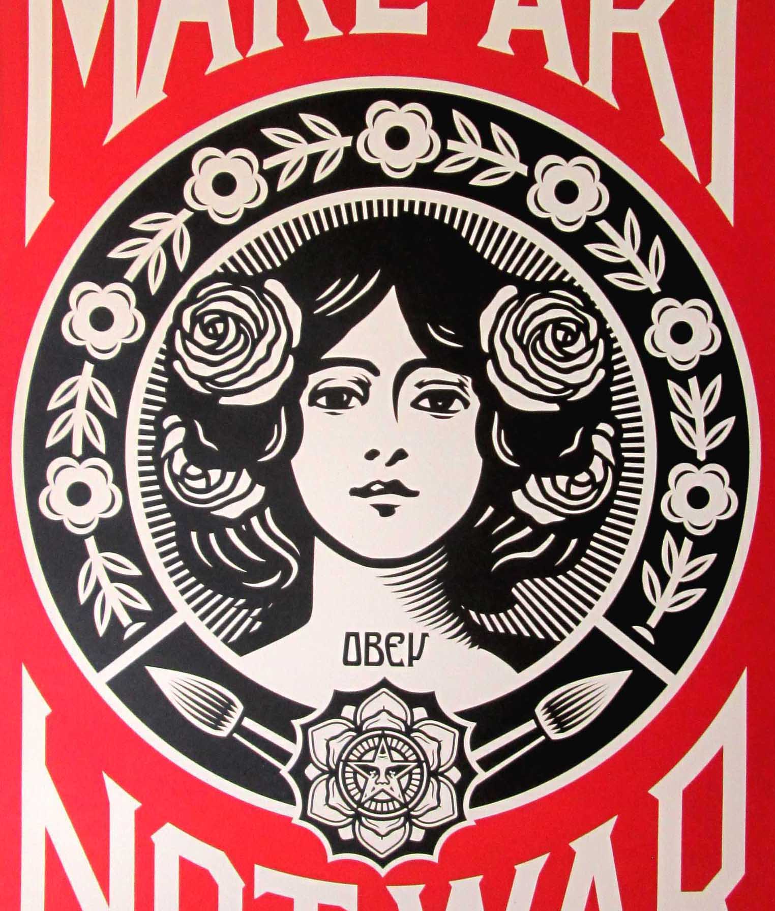 Shepard Fairey -  Make Art Not War - offset - handgesigneerd kopen? Bied vanaf 95!