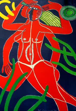 Corneille - kleurenlitho -Olympische spelen Barcelona - 1992 (keurige lijst!) verkocht voor € 425!