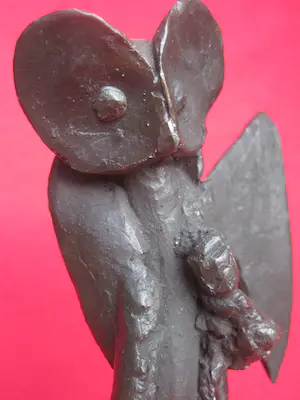 Klaas van den Berg - Uilenmoeder met uilskuiken. kopen? Bied vanaf 110!