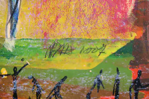 Ad Arma - Handbewerkte zeefdruk op board, Uit de serie 'India' nr. 95 kopen? Bied vanaf 50!