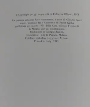 Jean Michel Folon - Acquerelli di Folon Franz Kafka "La Metamorfosi" kopen? Bied vanaf 150!