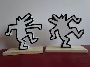 Keith Haring - Dancing Dogs boekensteunen / decoratief object (set) kopen? Bied vanaf 50!