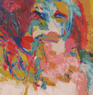 Kees van Bohemen - Zeefdruk, vrouwfiguur - Ingelijst kopen? Bied vanaf 1!