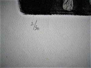 Jan Cox - Prominent Graficus - 1963 - Grote Ets "Puzzles" potloodgesignd -Kleine oplage!! kopen? Bied vanaf 40!