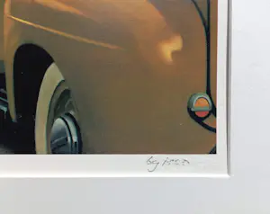 Araun Gordijn - Gasoline station USA, zeefdruk (netjes ingelijst) kopen? Bied vanaf 85!