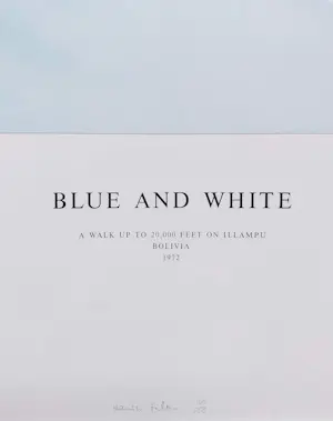 Hamish Fulton - Blue en White, handgesigneerde en genummerde offset kopen? Bied vanaf 475!