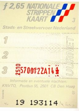 Rob Scholte - Nationale strippenkaart - jaar: 1990 - oplage: 125 ex verkocht voor € 250!