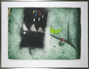 Michel van Overbeeke - Kleurenets met bladgoud, Studie II - Ingelijst (Groot) kopen? Bied vanaf 80!