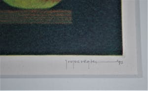 Joop Vegter - Appels bij Sterkenburg - Mezzotint 1995 - Oplage slechts 50 kopen? Bied vanaf 90!