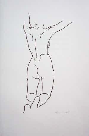 Harry van Kuyk - zeefdruk: naakt - 1996 verkocht voor € 150!