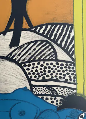 Corneille - handgesigneerde kleurenlitho | 'Nu bleu sous un oiseau' | 1989 kaufen? Bieten Sie von 400!