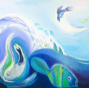 Anne Barneveld - Acryl op doek, Buiteling - Ingelijst kopen? Bied vanaf 100!