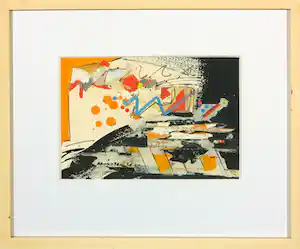 Sam Middleton - Collage, Zonder titel - Ingelijst verkauft für € 310!
