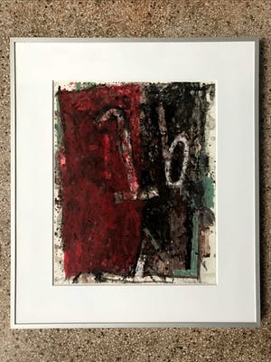 Anthonie Mandos - 'Voorhang' / handgesigneerd - ingelijst in Barth lijst & Passepartout / 1992 kopen? Bied vanaf 50!