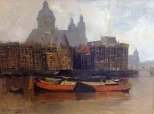 Jan Korthals - A8613, Aan de Amsterdamse grachten verkocht voor € 500!