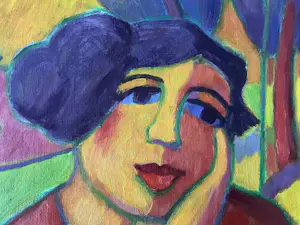 Geert Overvliet - 'Vrouw met blauwe viool' kopen? Bied vanaf 600!