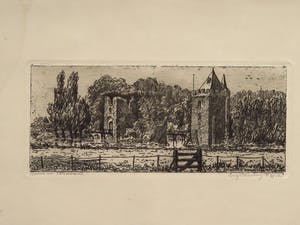 Eugene Rensburg - Ruïne van Brederode - Ets kopen? Bied vanaf 45!