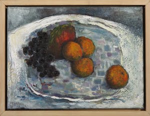 Janneke Stilma - Drieluik olieverf op doek, Stilleven met fruit - Ingelijst kopen? Bied vanaf 70!