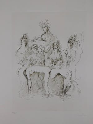 Leonor Fini - Croquis: Diner kopen? Bied vanaf 40!