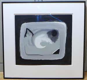 Eugene Brands - Gouache T.V. Screen 11 februari 1987-6 verkocht voor € 750!