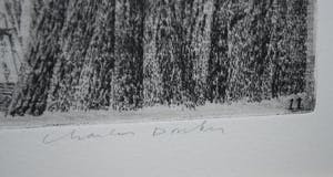 Charles Donker - 4e staat, proefdruk: Struiken en stammen in sneeuwlandschap kopen? Bied vanaf 395!
