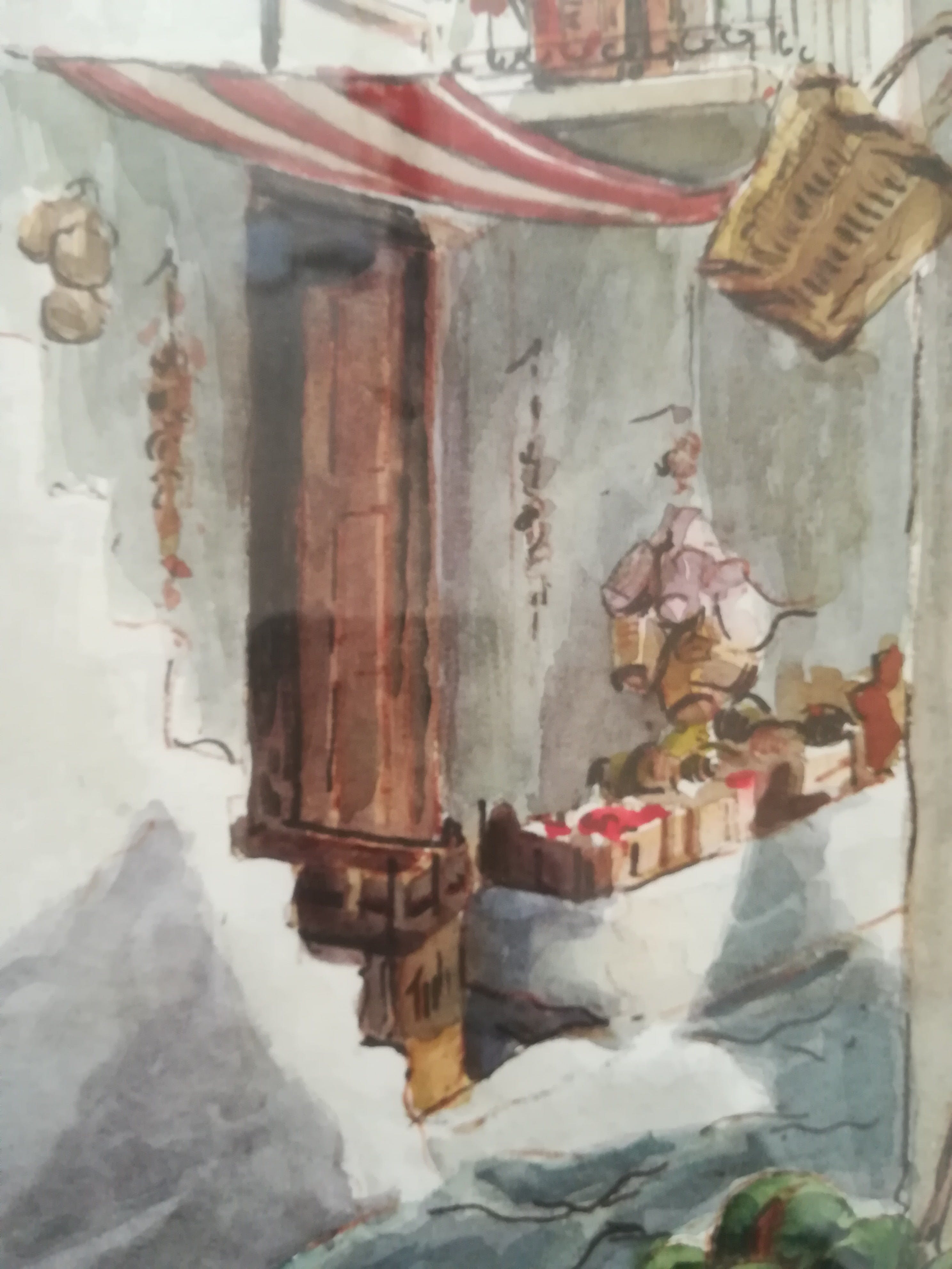 Niet of onleesbaar gesigneerd - Isle of Mykonos "A Shop in the alley"  kopen? Bied vanaf 1!