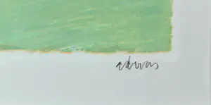 Adri Dijkhorst - Zeefdruk, Rivierlandschap kopen? Bied vanaf 1!