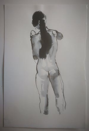 Niet of onleesbaar gesigneerd - 5x naakt. Zittende en staande dames. kopen? Bied vanaf 1!