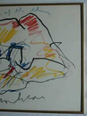 Anton Heyboer - Pastel , Frustration – Ingelijst kopen? Bied vanaf 1!