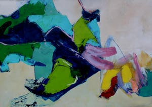 Henk van Vessem - Gouache: De regendruppels verstoren het beeld ik kwam te laat' kopen? Bied vanaf 350!