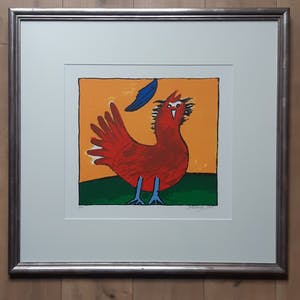 Corneille - " L'Oiseau Hollandais" . Perfect ingelijste zeefdruk van Corneille! kopen? Bied vanaf 220!