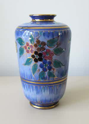 Plateelbakkerij Flora - Platelen vaas model 507 met decor Unique verkocht voor € 1!