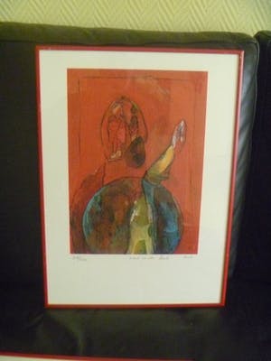 Buy Ruud van der Beele - Zeefdruk, z.t. Abstract 1 - heel fraai Ingelijst in bijpassende lijst? Bid from 39!