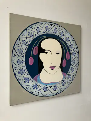 Florentijn Bruning - “Mona Lisa 59” - Gemengde techniek op canvas - Handgesigneerd kopen? Bied vanaf 100!