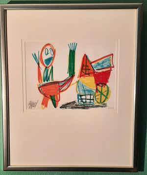 Karel Appel - Moeder met kinderwagen verkocht voor € 550!