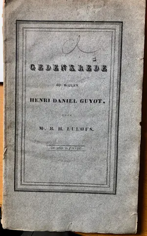 Antiquarisch Boek - Gedenkrede zum Tod von Henri Daniel Guyot von Professor B.H. Lulofs kaufen? Bieten Sie von 20!